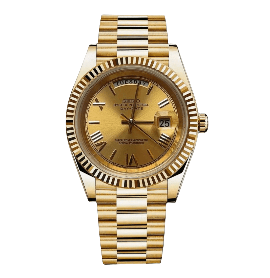 Seiko Mod Day-Date Full Gold