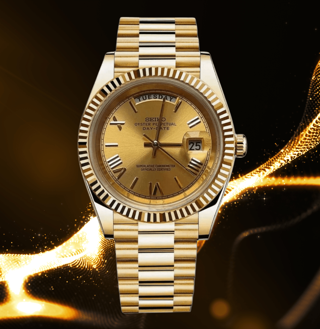 Seiko Mod Day-Date Full Gold