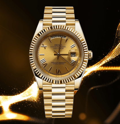 Seiko Mod Day-Date Full Gold