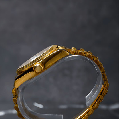 Seiko Mod Day-Date Gold White