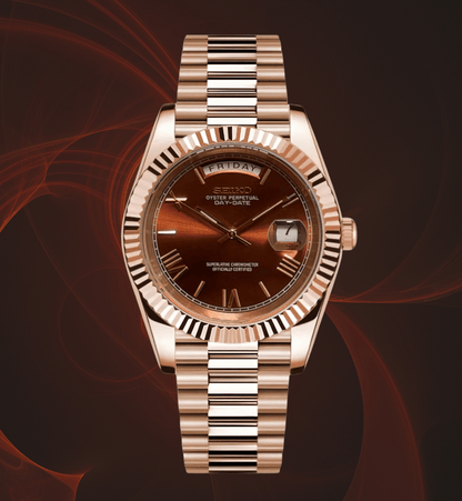 Seiko Mod Day-Date RG Roman Chocolate