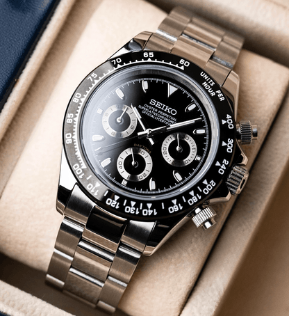 Seiko Mod Daytona Black
