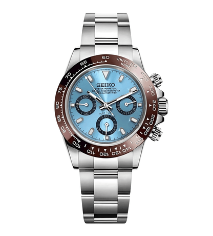 Seiko Mod Daytona Brown Blue