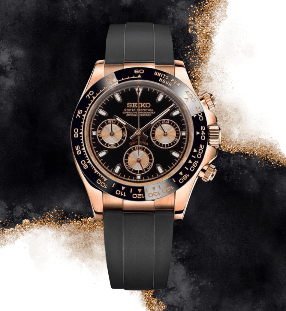 Seiko Mod Daytona RG Black
