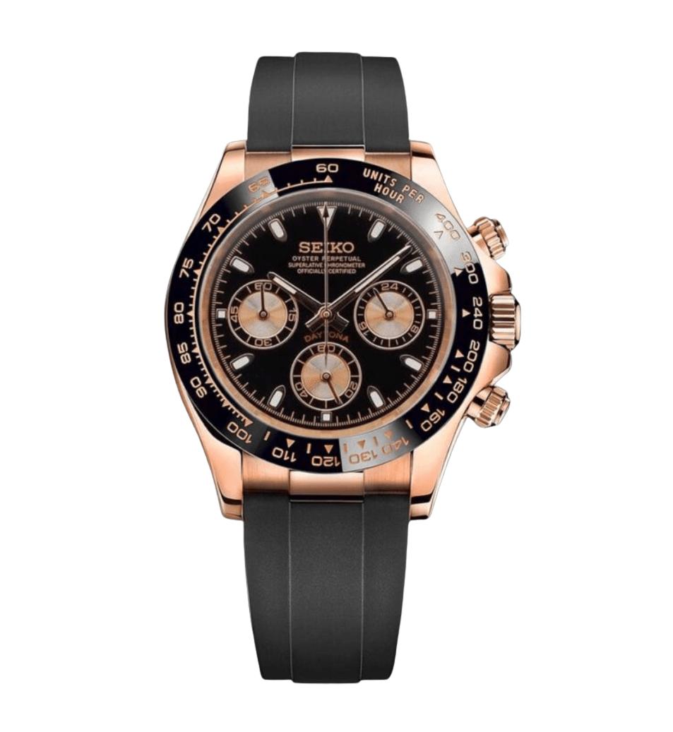 Seiko Mod Daytona RG Black