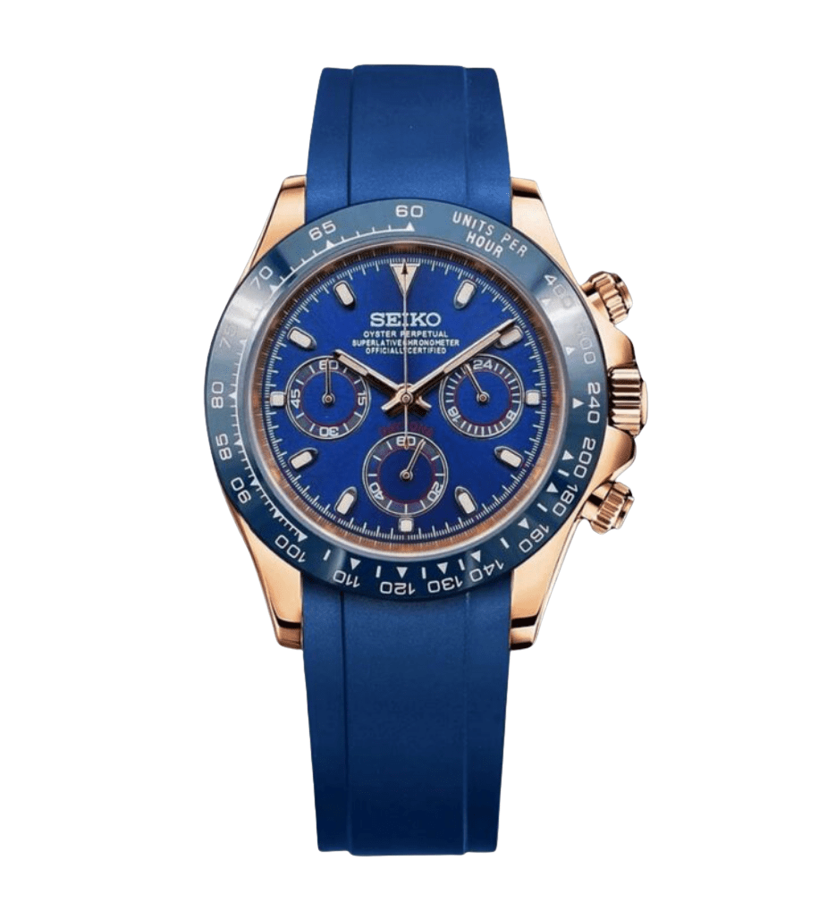 Seiko Mod Daytona RG Blue