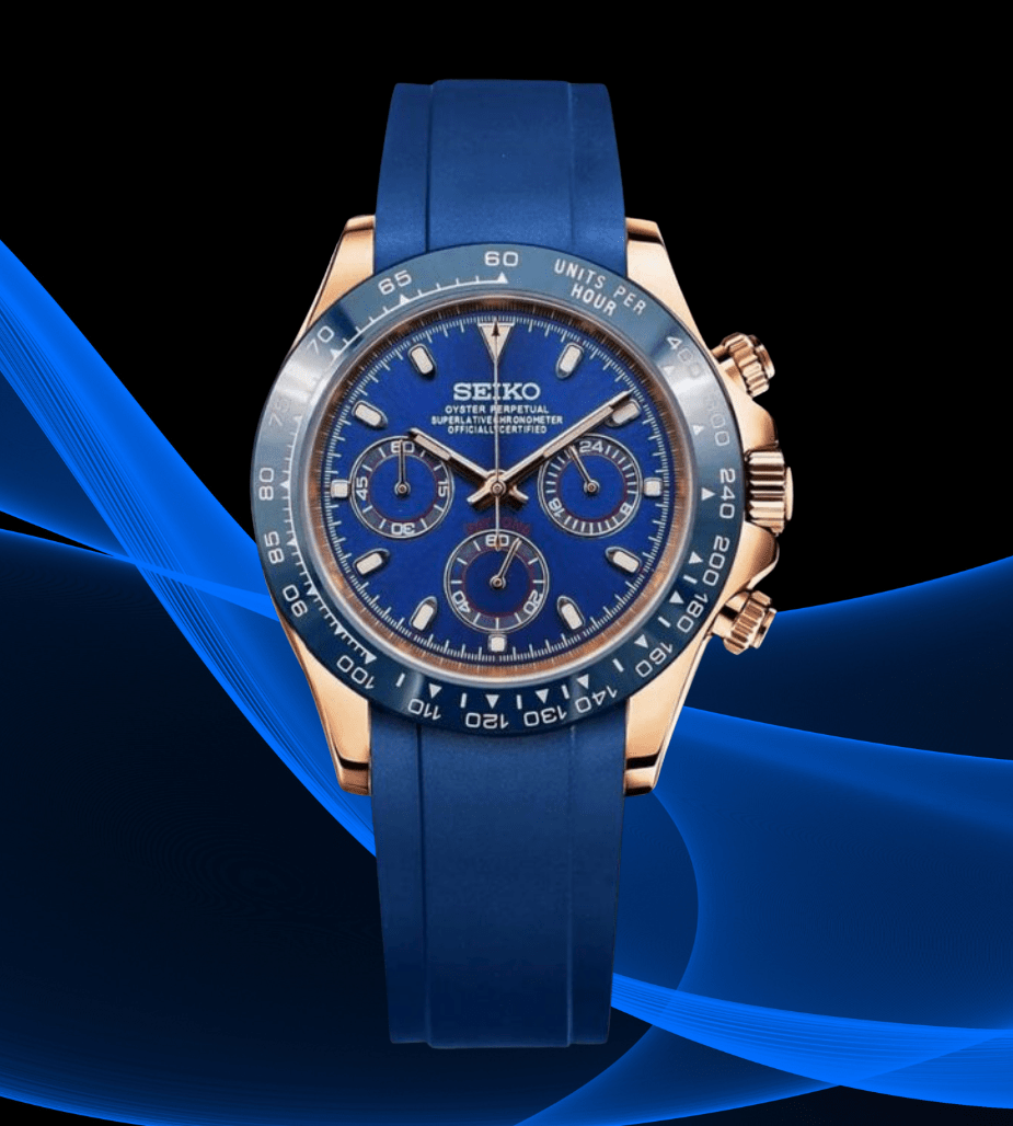 Seiko Mod Daytona RG Blue
