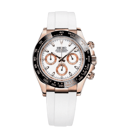Seiko Mod Daytona RG White