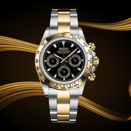 Seiko Mod Daytona Two-tone Black
