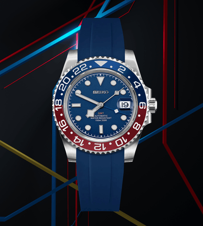 Seiko Mod GMT Blue Pepsi