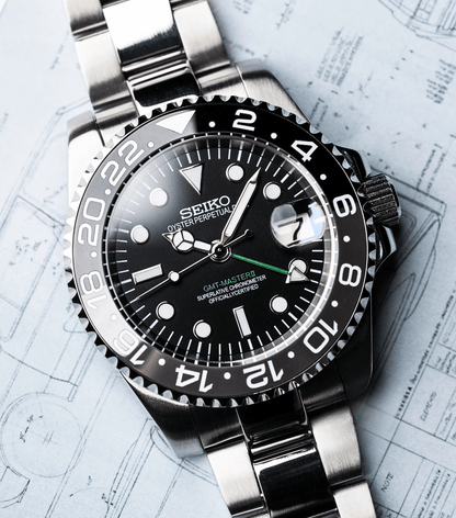 Seiko Mod GMT Bruce Wayne