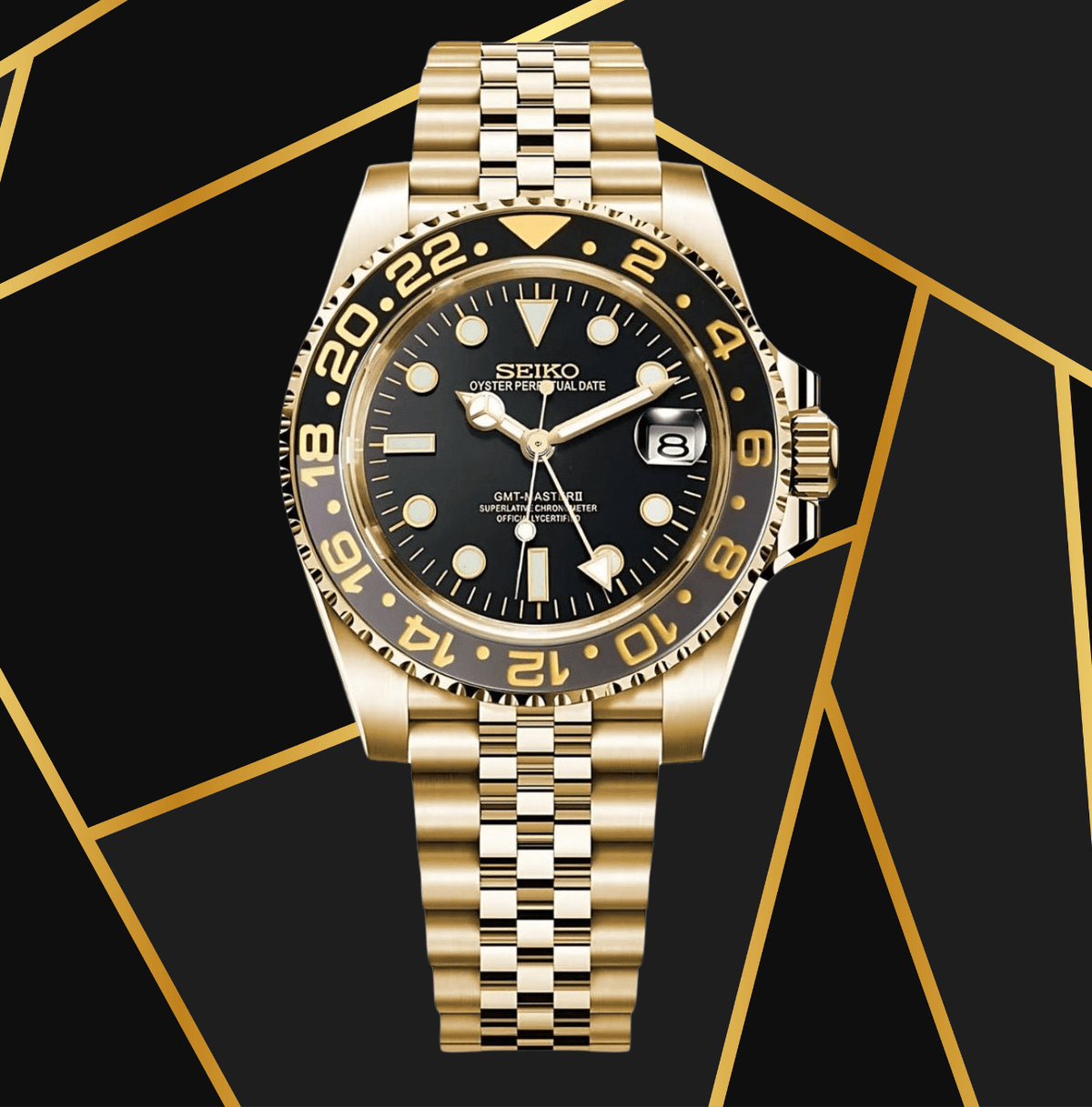 Seiko Mod GMT Gold
