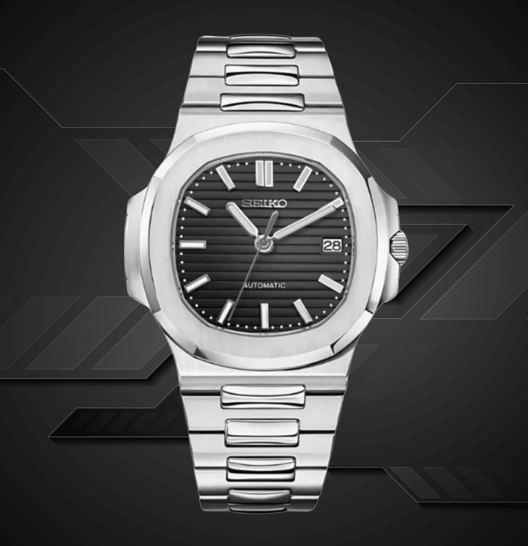 Seiko Mod Nautilus Black