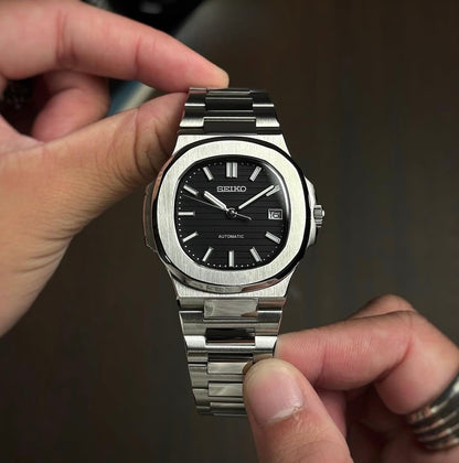 Seiko Mod Nautilus Black