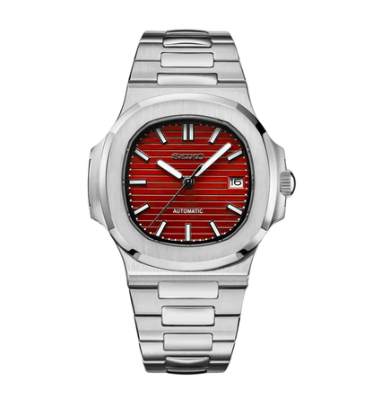 Seiko Mod Nautilus Red