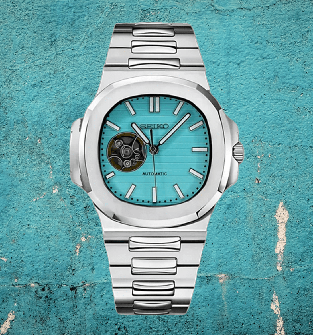 Seiko Mod Nautilus Tiffany Open Heart