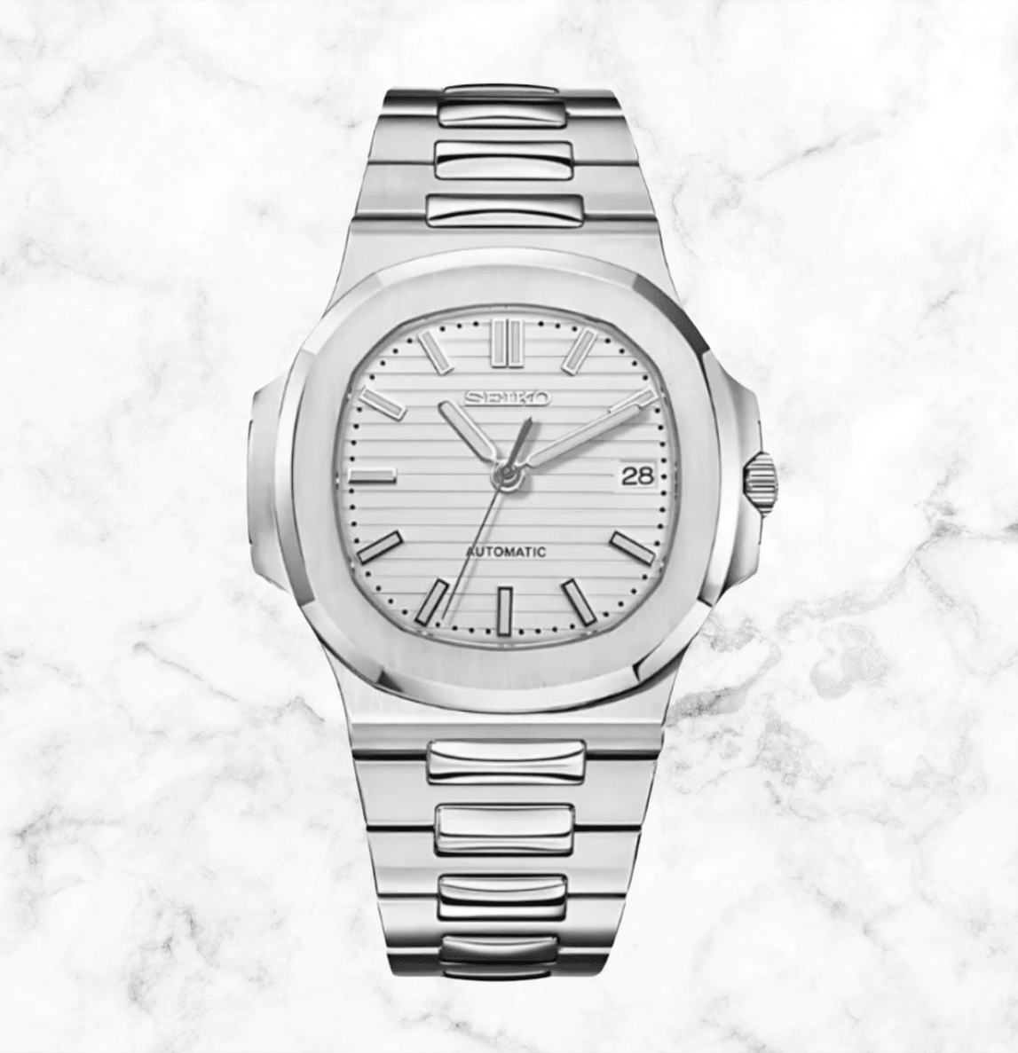 Seiko Mod Nautilus White