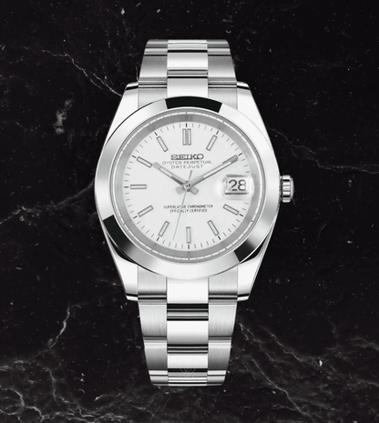 Seiko Mod Oyster Perpetual White