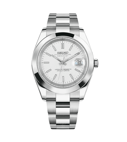Seiko Mod Oyster Perpetual White