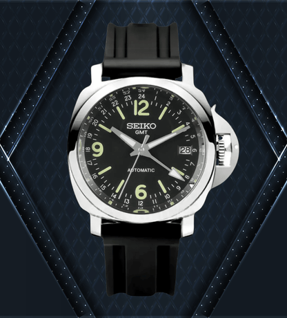 Seiko Mod Paneiko GMT Black