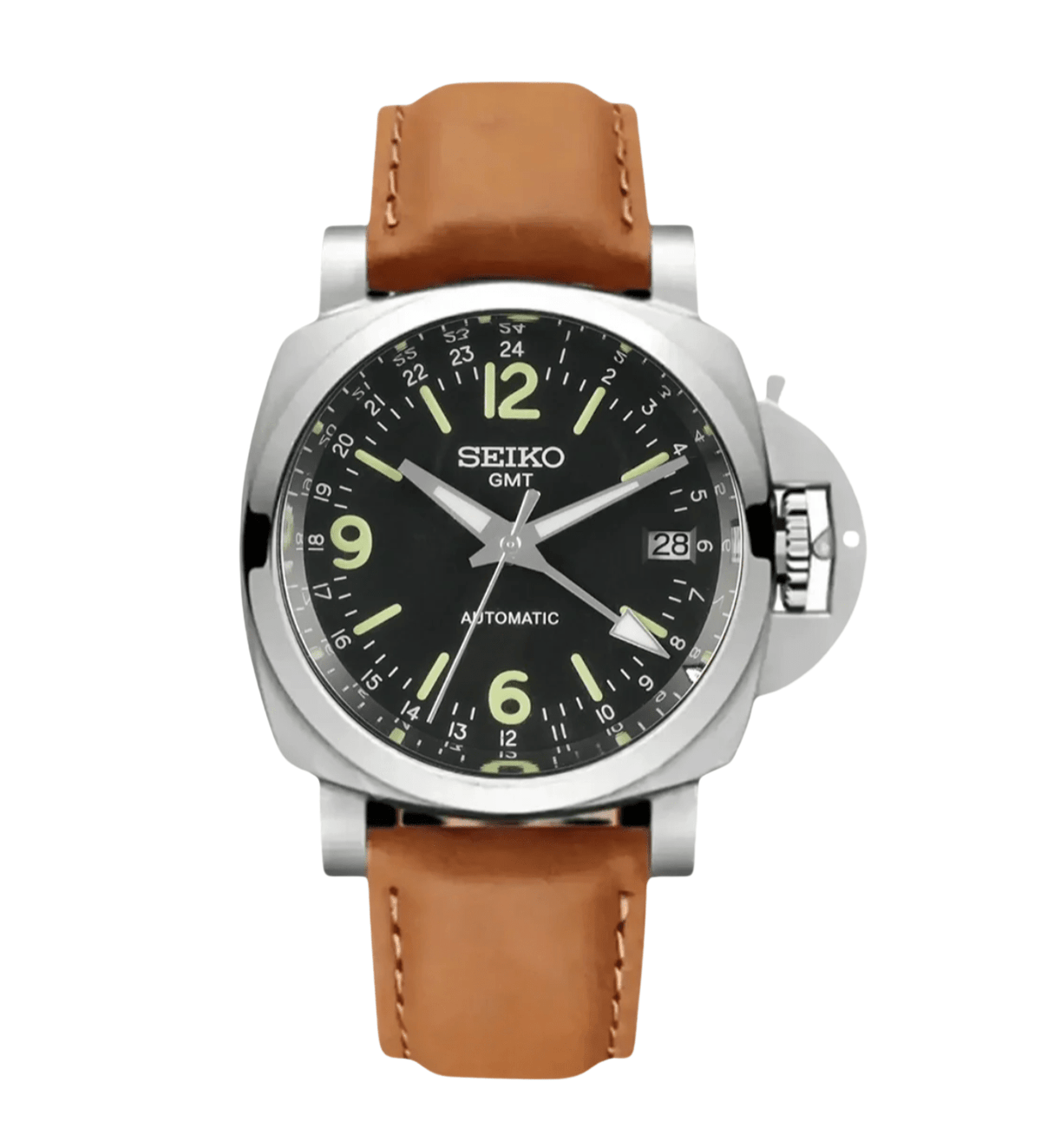 Seiko Mod Paneiko GMT Brown Black