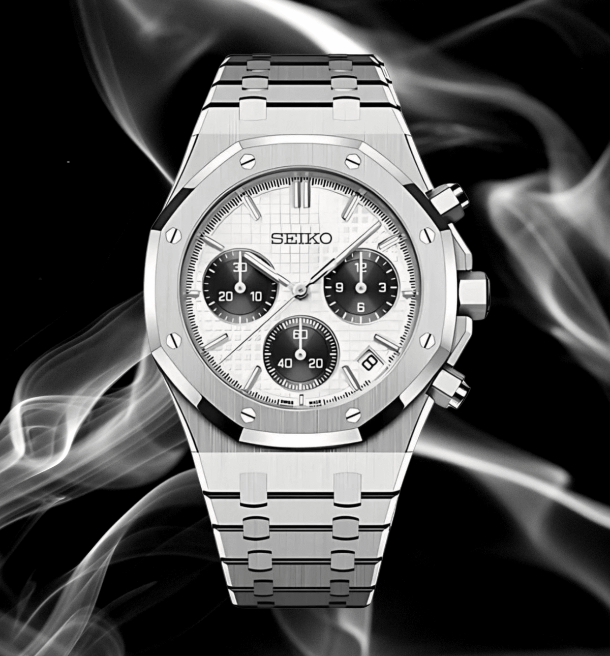 Seiko Mod Royal Oak Chrono Panda
