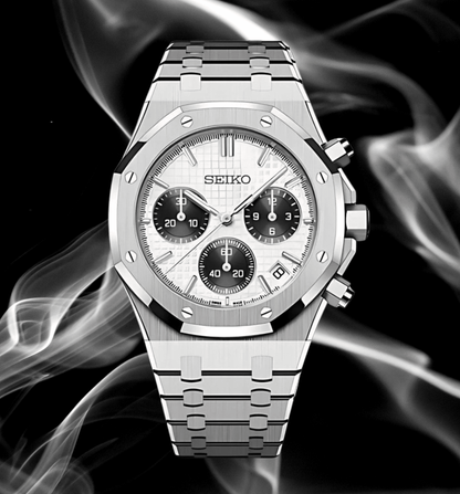 Seiko Mod Royal Oak Chrono Panda