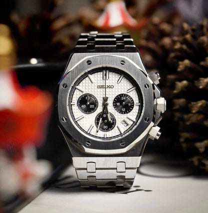 Seiko Mod Royal Oak Chrono Panda