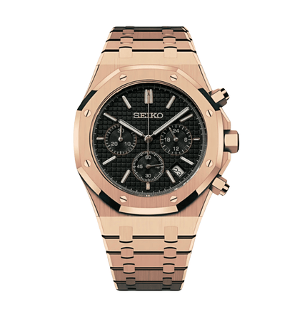 Seiko Mod Royal Oak Chrono Rose Gold