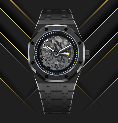 Seiko Mod Royal Oak Midnight Skeleton