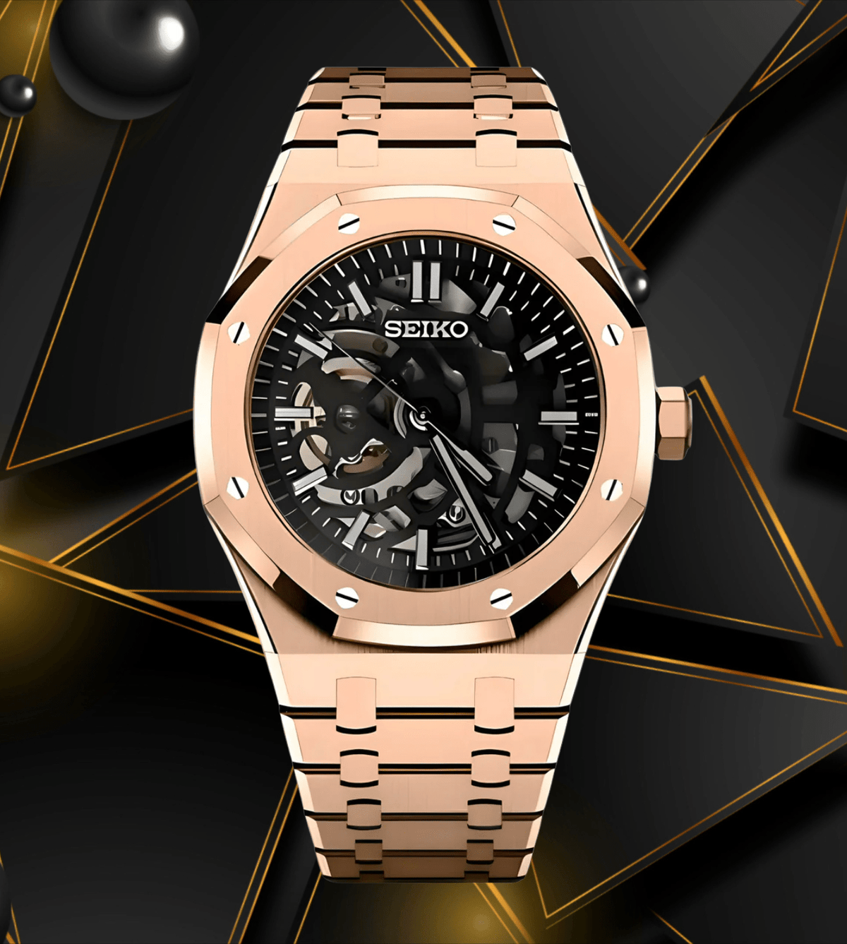 Seiko Mod Royal Oak RG Skeleton