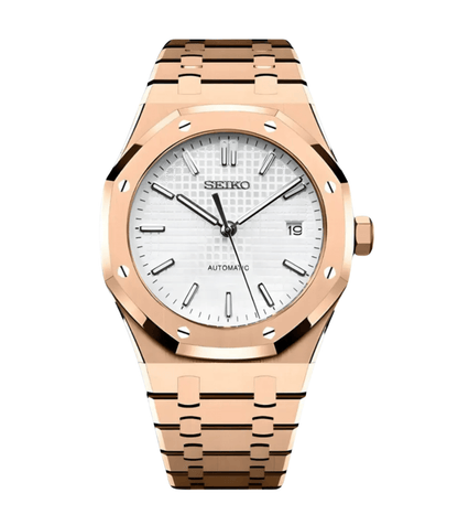 Seiko Mod Royal Oak RG White