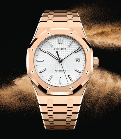 Seiko Mod Royal Oak RG White