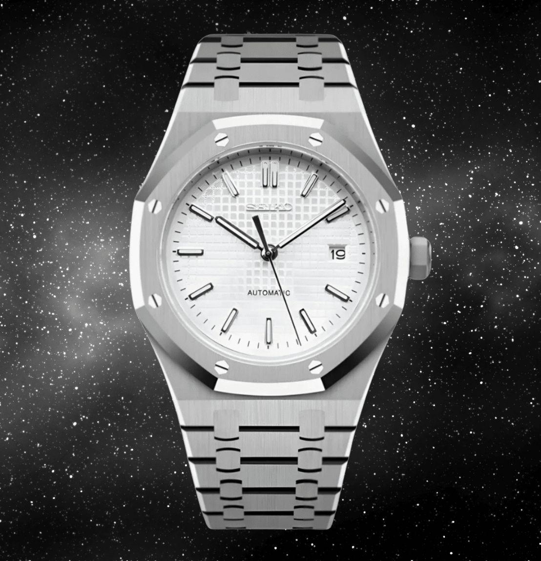 Seiko Mod Royal Oak White
