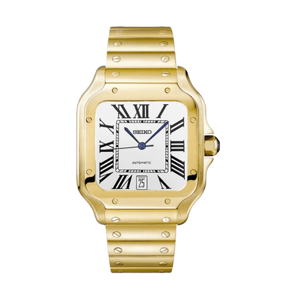 Seiko Mod Santos Full Gold