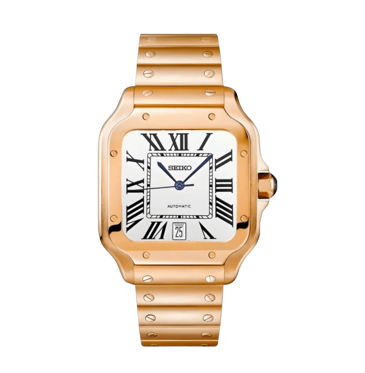 Seiko Mod Santos Rose Gold