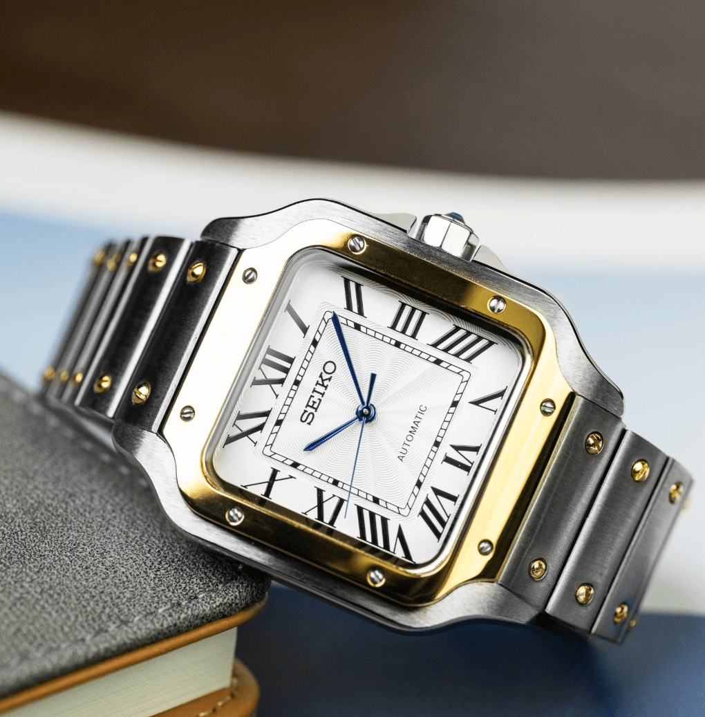 Seiko Mod Santos Two-tone Gold