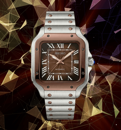 Seiko Mod Santos Twotone Mocha