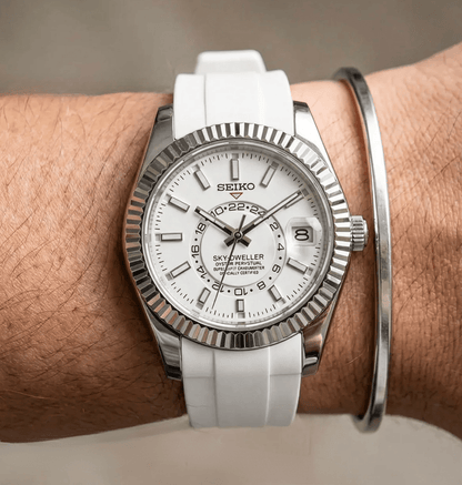 Seiko Mod Sky-Dweller Rubber White