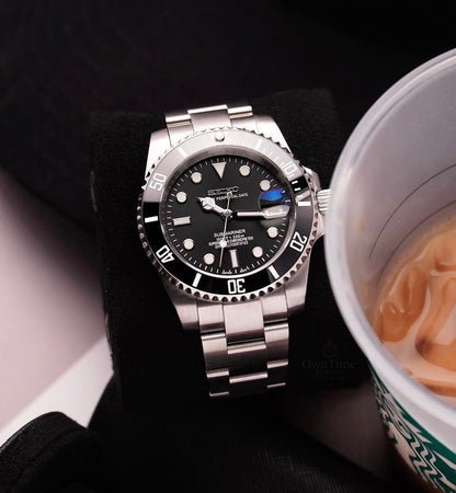 Seiko Mod Submariner Black
