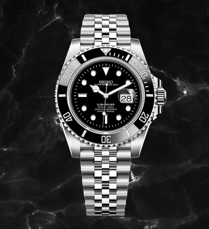 Seiko Mod Submariner Black