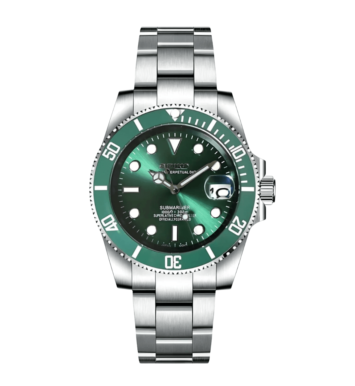 Seiko Mod Submariner Green