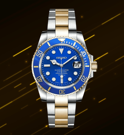 Seiko Mod Submariner Two-tone Blue