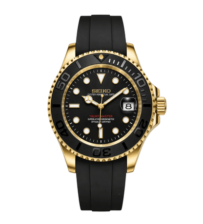 Seiko Mod Yacht Master Gold Black